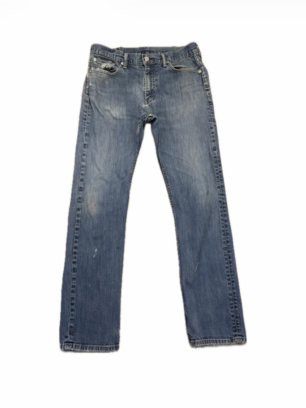 Levi’s 513 Mens Jeans Blue Tag Size 33x32 (32x30) Straight Distressed Grunge
